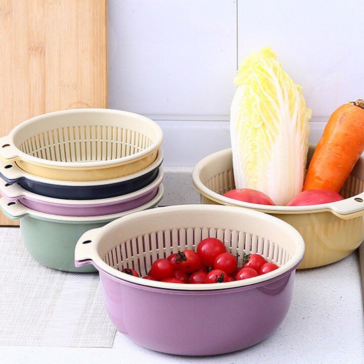 [Thiên thần nhà bếp] Bộ chậu rổ 2In1 nhà bếp đa năng cỡ lớn