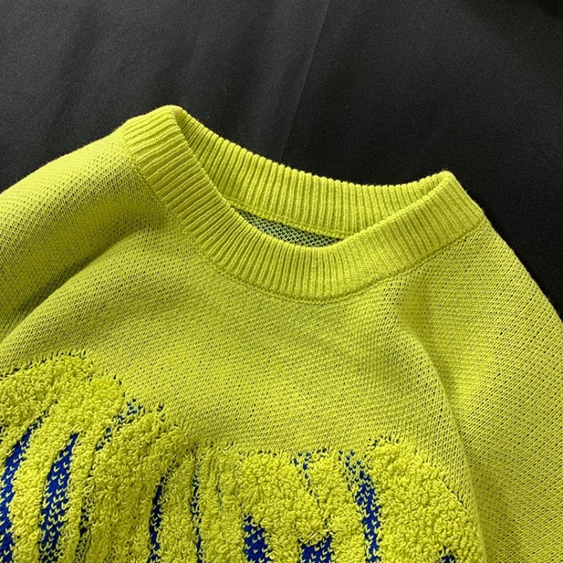 Áo len tay dài cổ tròn dáng rộng thời trang Hàn Quốc cho nam size M-2XL