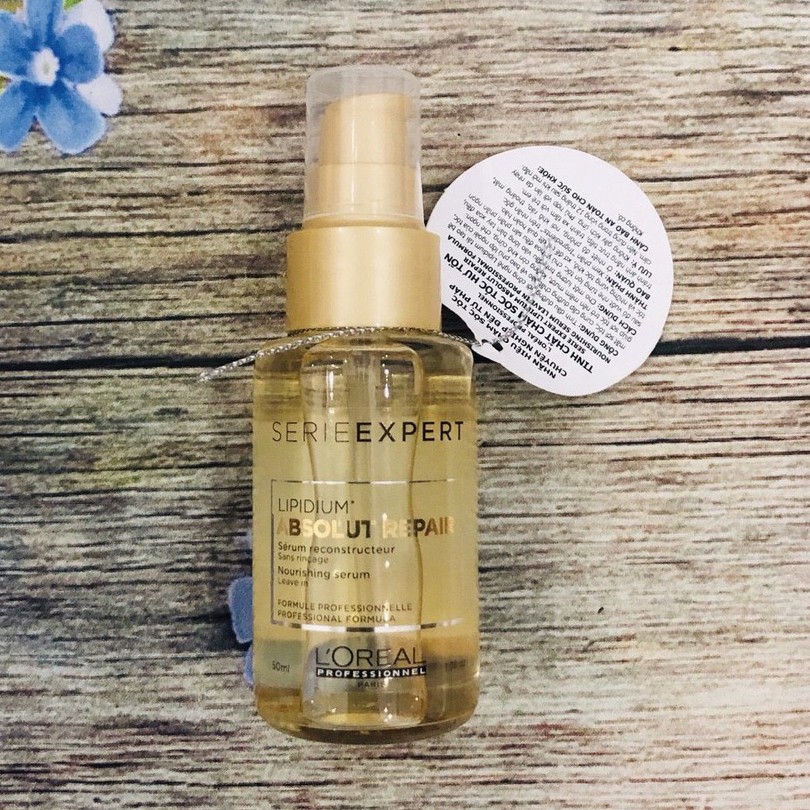 Tinh dầu serum L'oreal Absolut Repair Lipidium phục hồi tóc 3 tác động 50ml