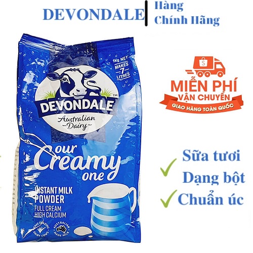 Sữa Devondale Nguyên Kem 1KG Full Cream NK Úc