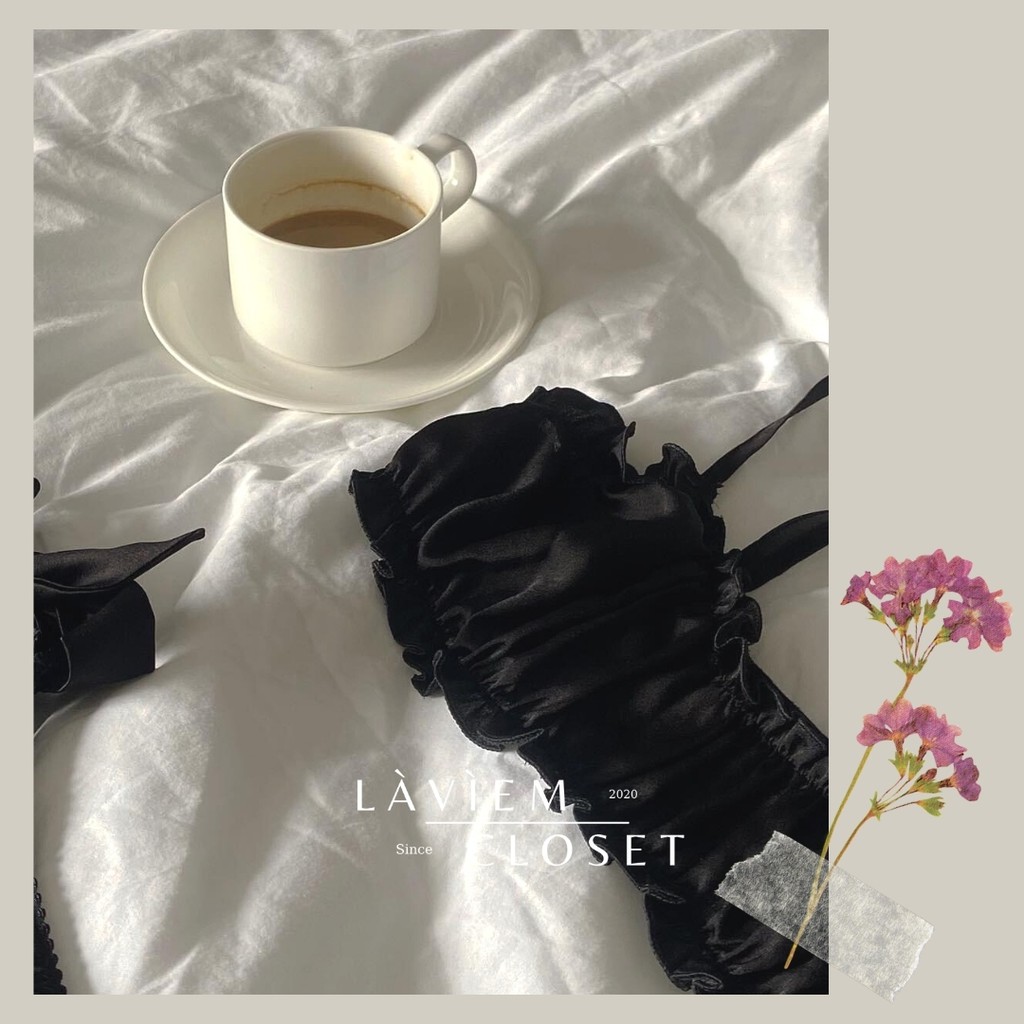 Áo croptop nữ kiểu 2 dây sợi bún dún ngực ôm body lụa satin màu trơn, phong cách hàn quốc sexy quyến rũ | BigBuy360 - bigbuy360.vn