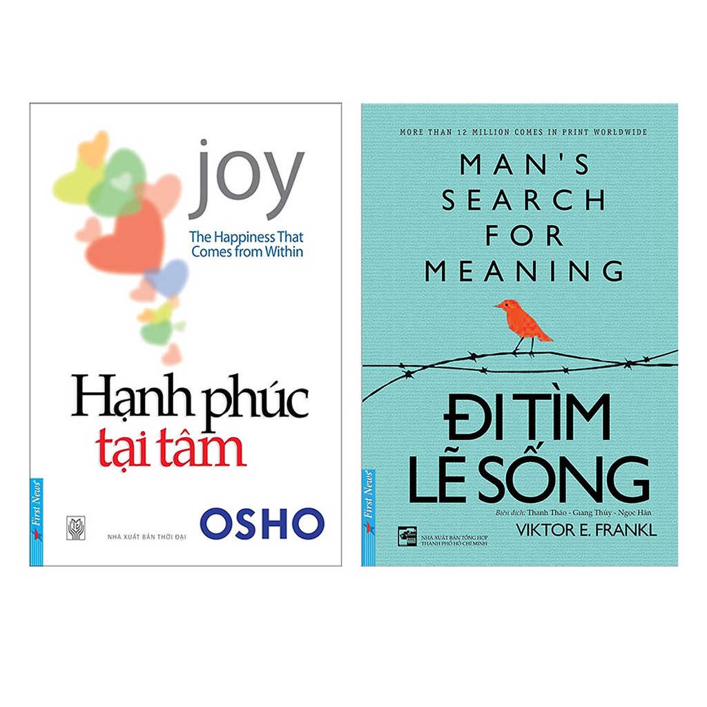 Sách - Combo 2 Cuốn: Hạnh Phúc Tại Tâm &amp; Đi Tìm Lẽ Sống