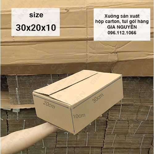 10 hộp carton 30x20x10, thùng giấy đóng gói hàng vận chuyển Gia Nguyễn