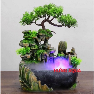 Máy tạo khói cho hồ bán cạn, hồ thủy sinh, hòn non bộ, tiểu cảnh, đèn led đổi màu Jeneca MM-32