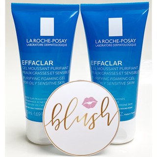 Gel rửa mặt tạo bọt làm sạch da dành cho da dầu nhạy cảm La Roche-Posay Effaclar Purifying Foaming Gel 50ml