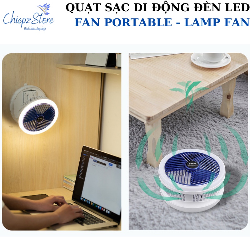 Quạt sạc di động Fan Portable – Lamp Fan