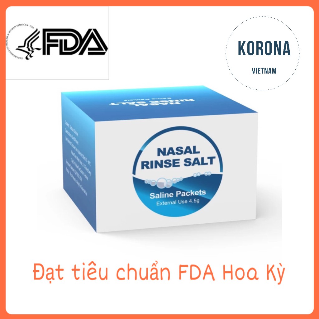 Muối rửa mũi cho bé và người lớn Waterpulse Nasal Rinse Salt Chính Hãng,Gói Muối rửa mũi xoang
