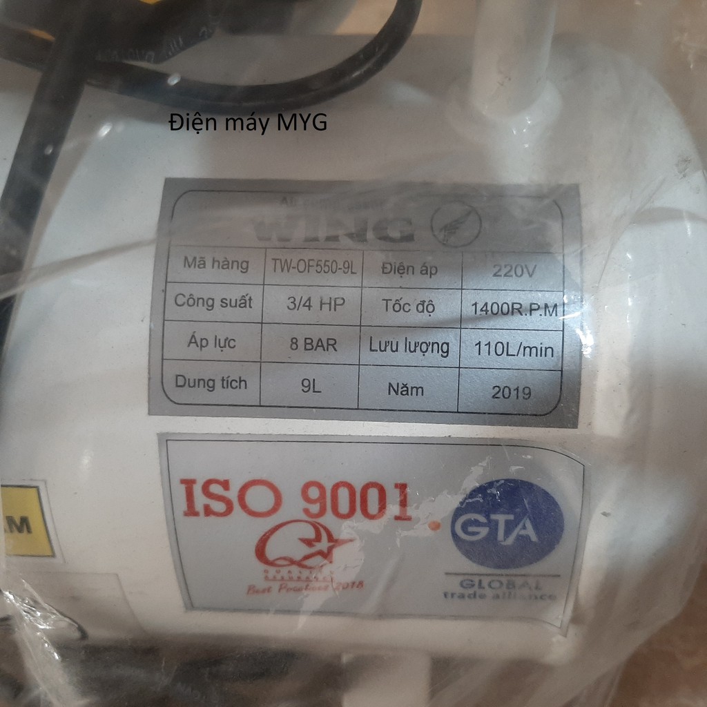 Máy nén khí không dầu giảm âm Wing TW-OF550-3/4 HP-9L