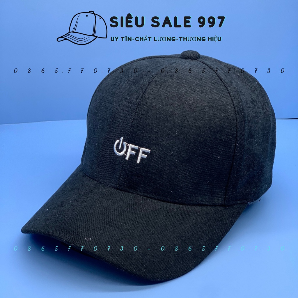 NÓN KẾT NHUNG THÊU CHỮ OFF NHIỀU MÀU THỜI TRANG CÁ TÍNHH UNISEX FORM NAM NỮ