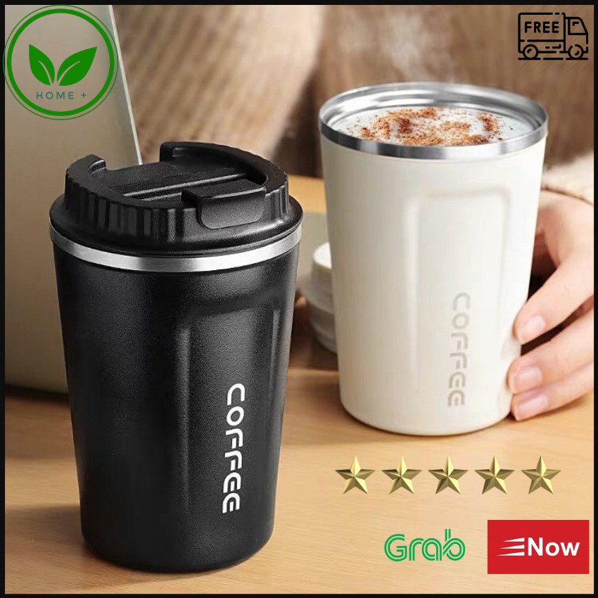 [BẢO HÀNH 3 THÁNG]  Ly Giữ Nhiệt Coffee Bằng Inox 304 Cao Cấp Cầm Tay Tiện Lợi CÓ BH - HOMEPLUS