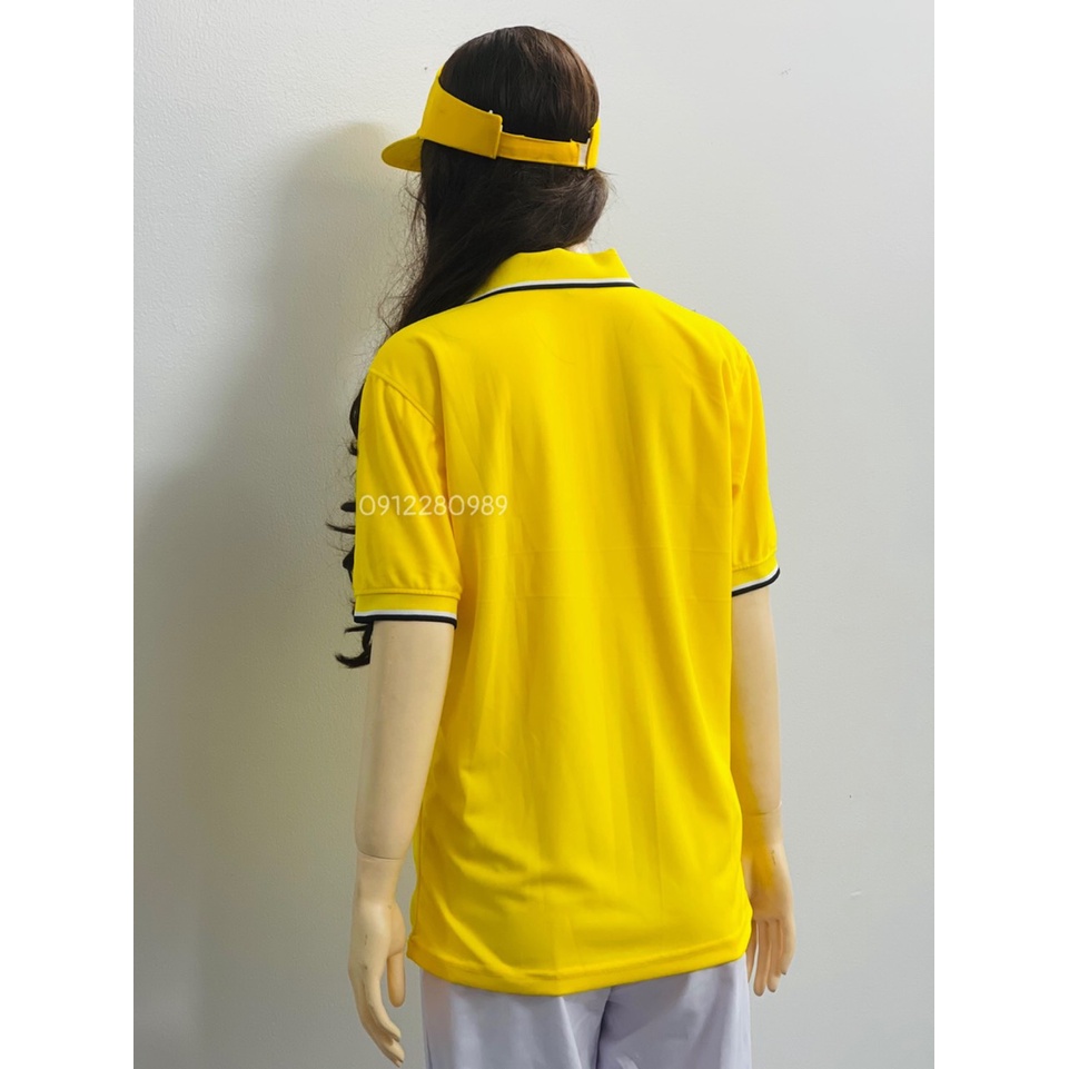 Áo thun cá sấu mè màu vàng thời trang nam nữ _ Hình chụp thật