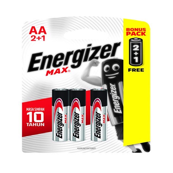 Vỉ 3 viên Pin Tiểu AA Energizer Alkaline 1.5V (Nhập Khẩu Singapore)[Chính Hãng 100%]