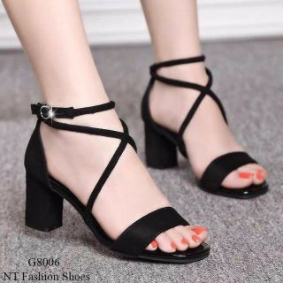 Giày cao gót 7 phân dây chéo mảnh (1X)