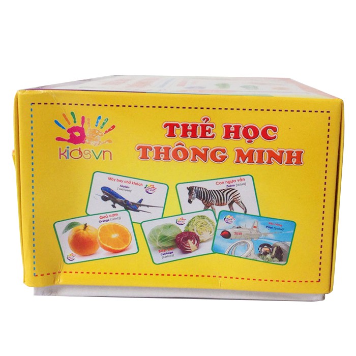 Bộ thẻ học thông minh cho bé HL785 - Bộ thẻ song ngữ Anh Việt 16 chủ đề Flashcards Smart For Kid (416 thẻ PCS)