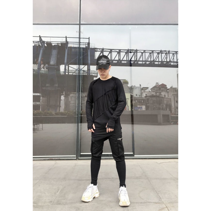 Áo thun dài tay rằng thân Lexuza 033