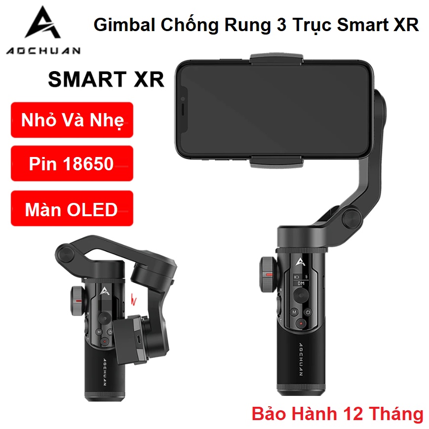 Tay Cầm Chống Rung Smart XR - Gimbal 3 Trục Hỗ Trợ Quay Video, Chụp Ảnh, Vlog, Livestream Chống Rung Tuyệt Đối