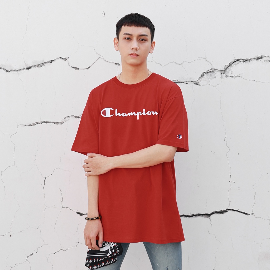 ÁO THUN CHAMPION BIG LOGO CHỮ IN MÀU ĐỎ