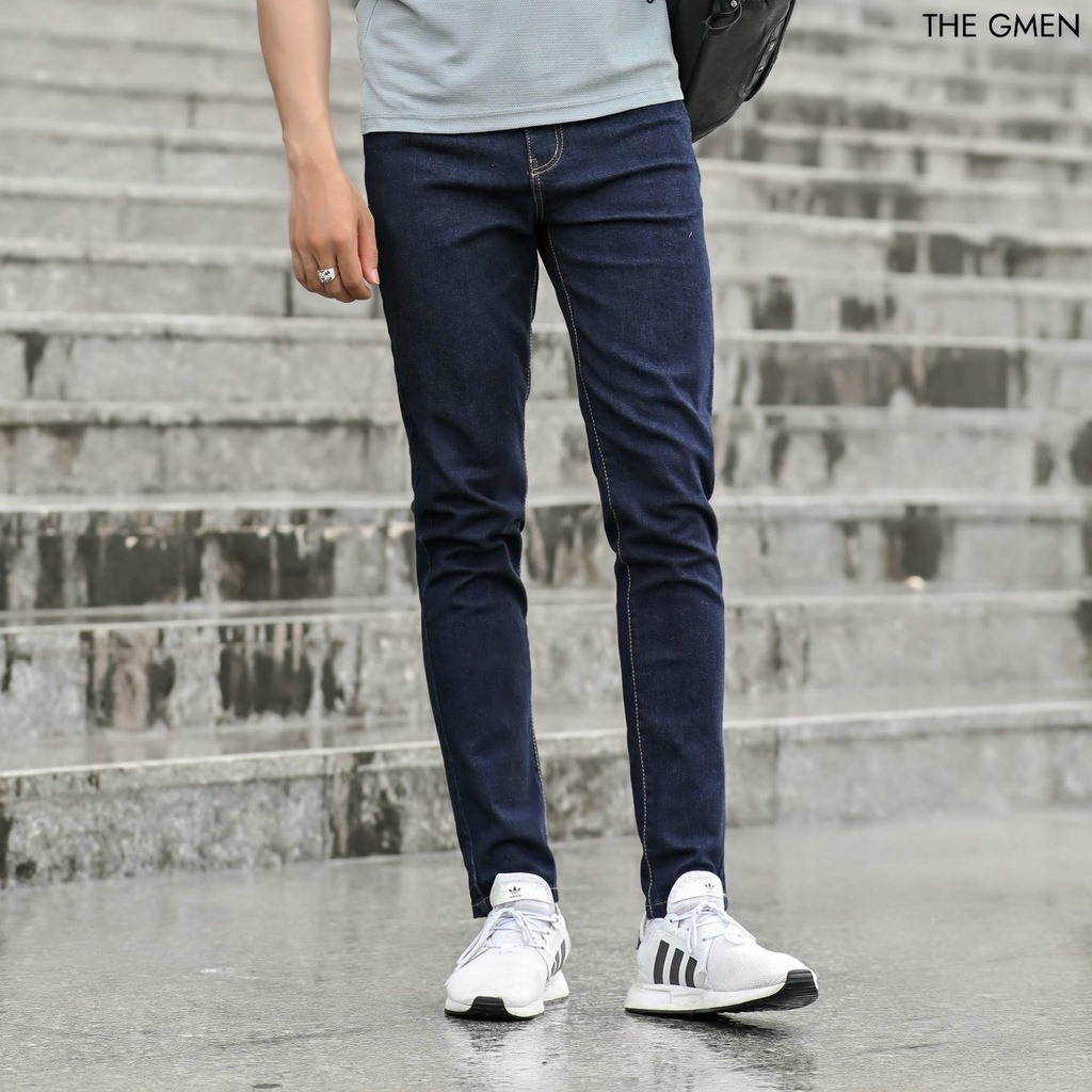 Quần jean nam co giãn 4 chiều, quần bò trơn dáng ôm chất vải cao cấp CAROLLSTORE MS00