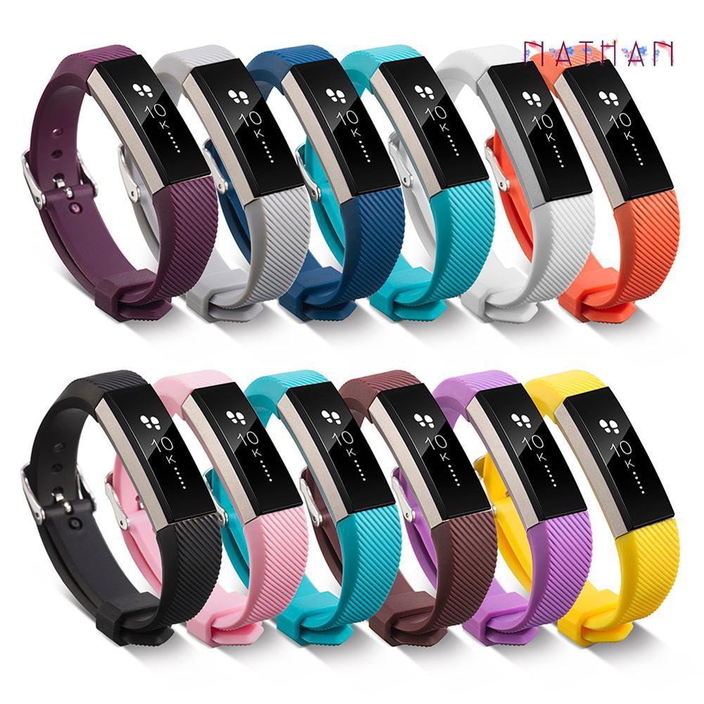 Dây Đeo Thay Thế Chất Liệu Silicon Màu Trơn Thời Trang Cho Fitbit Alta