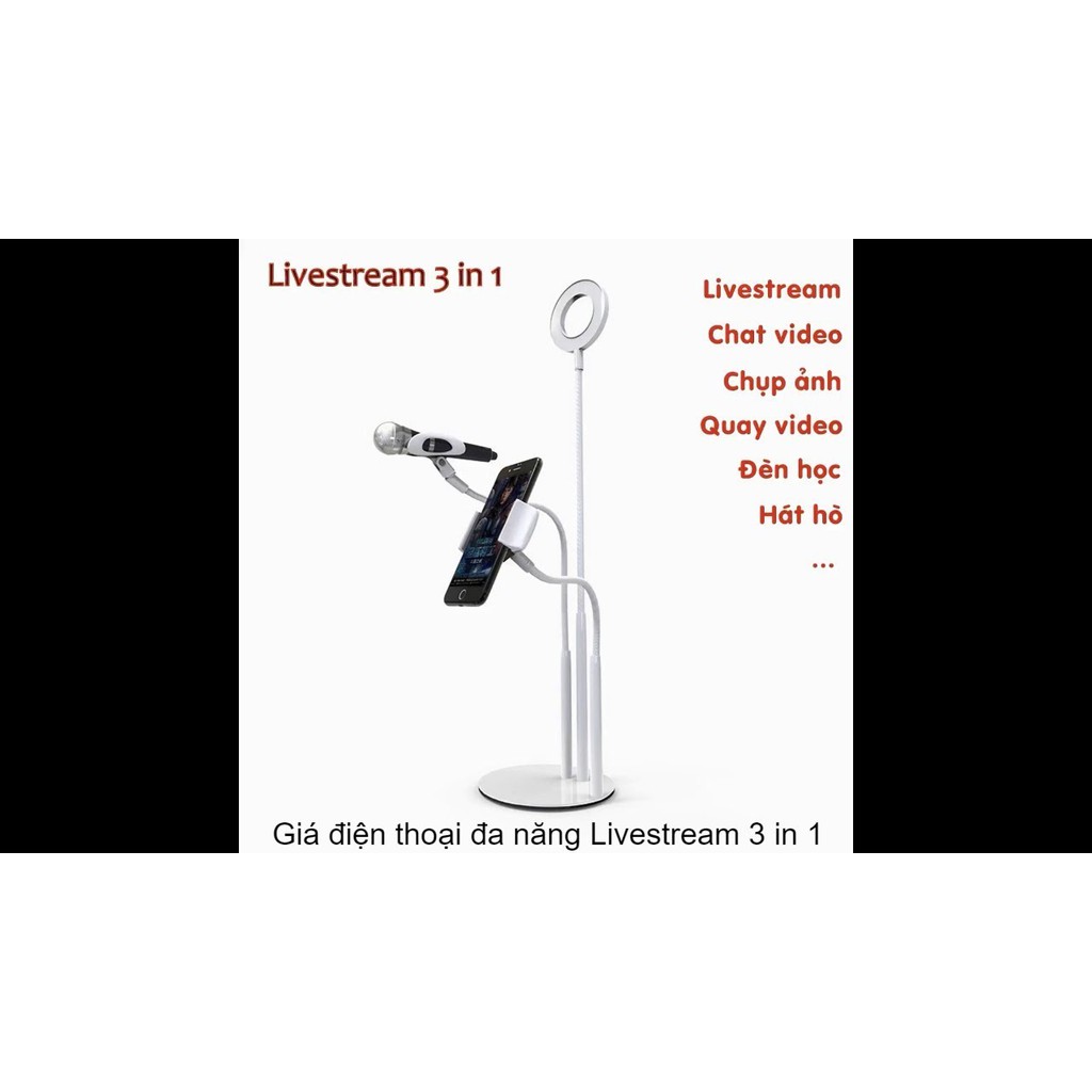 GIÁ ĐỠ PHÁT LIVESTREAM CÓ ĐÈN 3 IN 1 | BigBuy360 - bigbuy360.vn