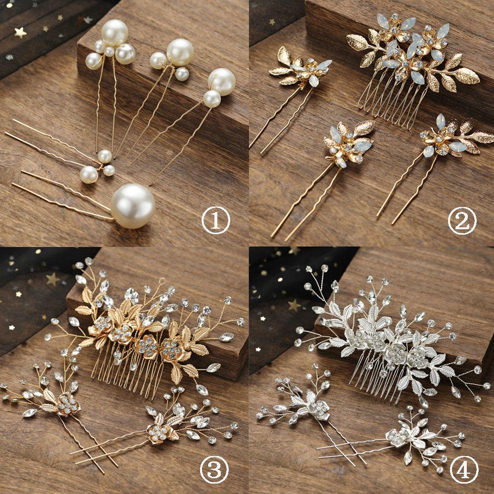 BSUNS 1 Bộ Lược Cài Tóc Cô Dâu Đính Đá