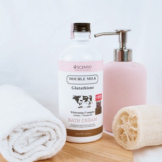 Kem Tắm Trắng Da Scentio Double Milk Triple White 350ml