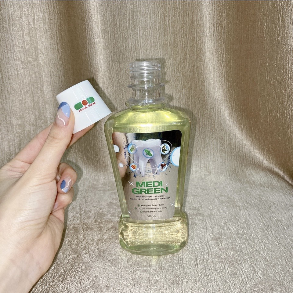 Nước súc miệng thảo dược MEDI GREEN - DHS - 350ml