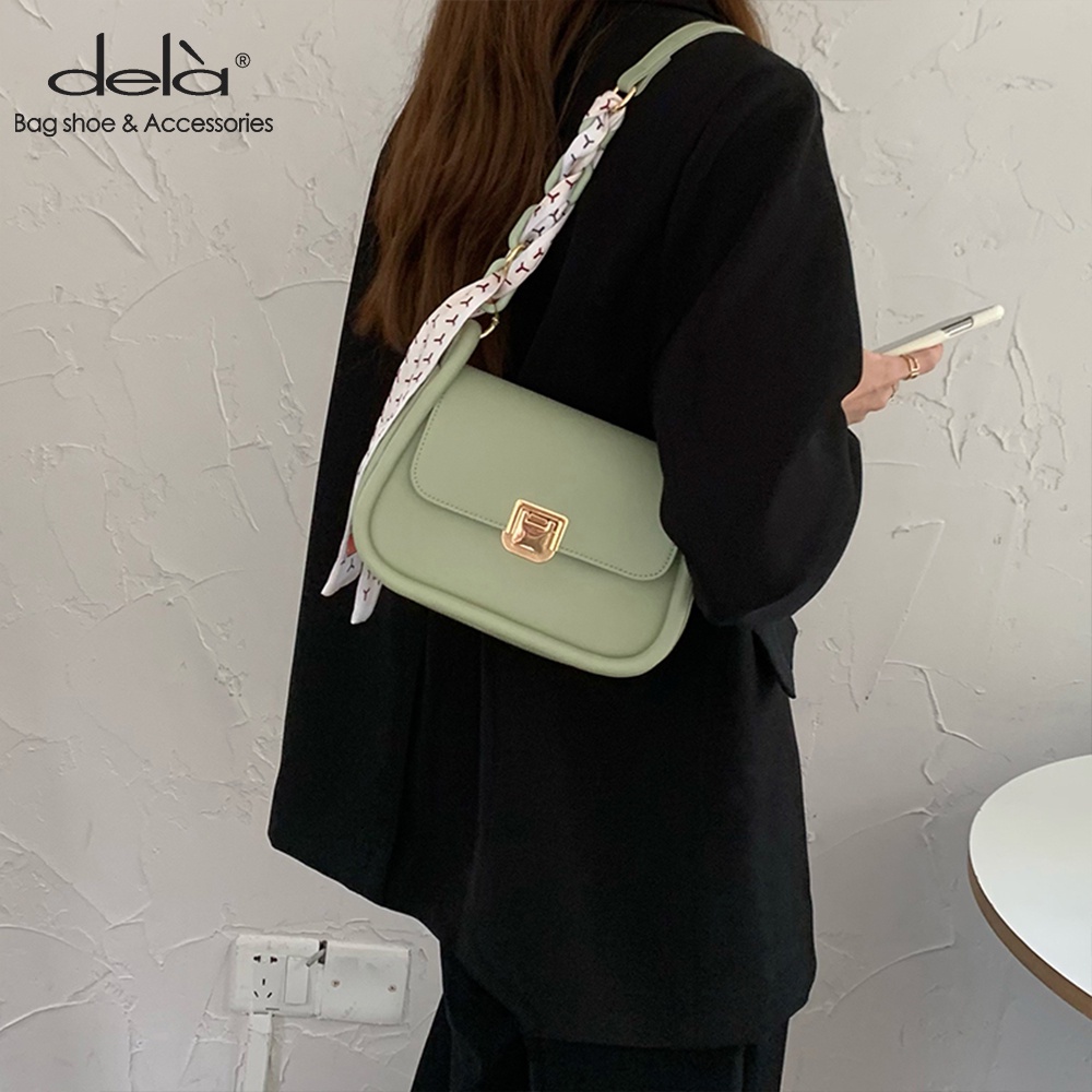 Dela Túi Đeo Vai Hình Vuông Cỡ Nhỏ Phối Dây Đeo Sợi Xích Thời Trang Mùa Hè 2022 Cho Nữ