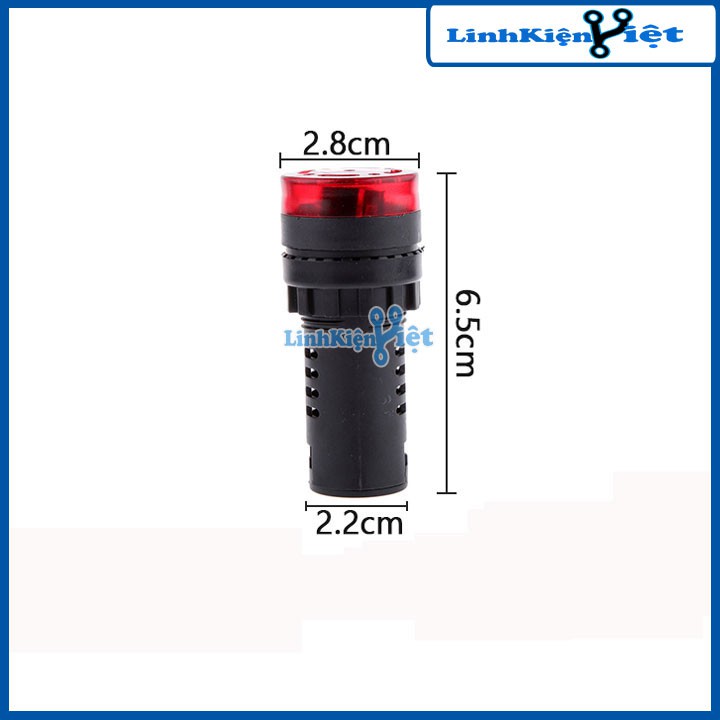 Đèn Báo Nguồn Có Còi AD16-22SM 24VDC