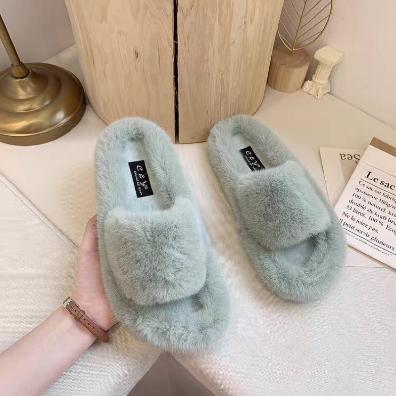 [MUA 1 TẶNG 1] Dép lông mịn mang trong nhà , đi chơi xinh lắm
