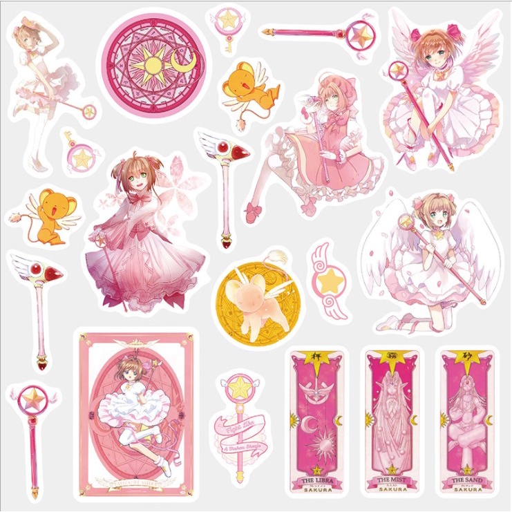 Bộ hình dán Sakura Thủ Lĩnh Thẻ Bài  mẫu 1