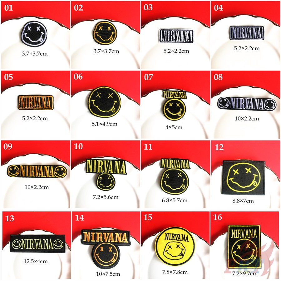 ☸ Rock Band：NIRVANA Iron-on Patch ☸ 1Pc Rock Roll Band Diy Iron on Sew on Badges Patches
