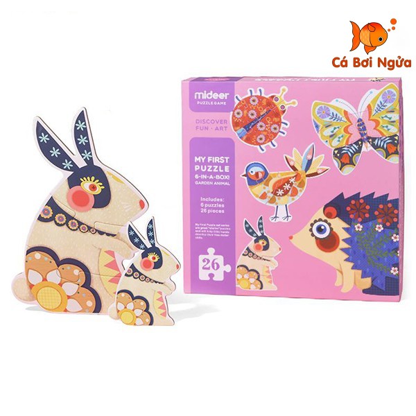 Đồ chơi xếp hình, Bộ xếp hình chính hãng My First Puzzle Mideer Khu vườn Động vật - Garden Animal