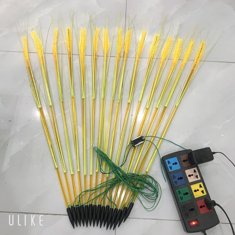 Đèn LED Hình Bông Lúa. Bó 10 Bông/ 20 Bông Màu Vàng Ấm, Hàng chuẩn cao cấp, Điện áp 220V kèm phích cắm