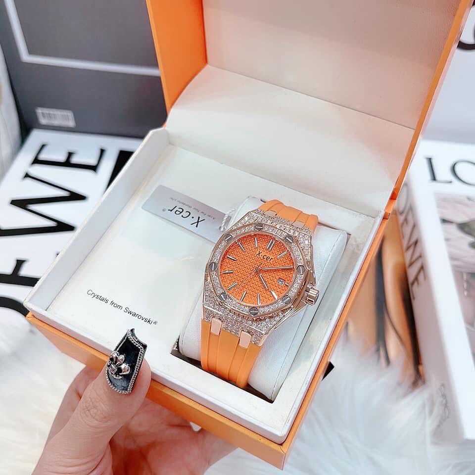 Đồng Hồ Nữ XCer Dây Silicone Cam Rose Gold Chính Hãng 36mm