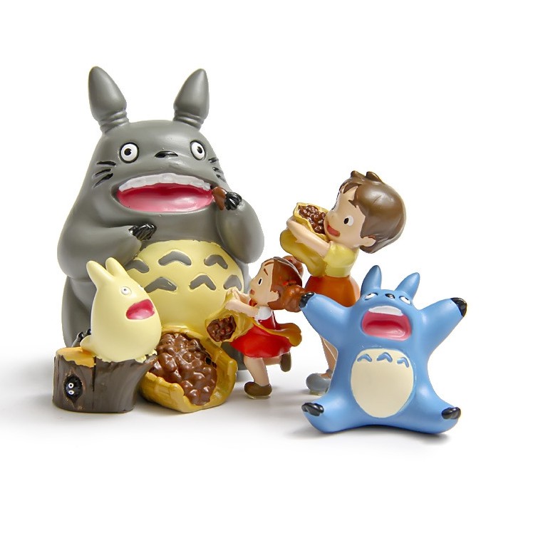Mô hình Totoro ham ăn cho bạn trang trí tiểu cảnh, terrarium, DIY