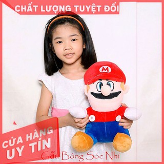 ⚡Flash Sale⚡ Gấu Bông Hoạt Hhình Mario Ngồi Cao Cấp 50cm