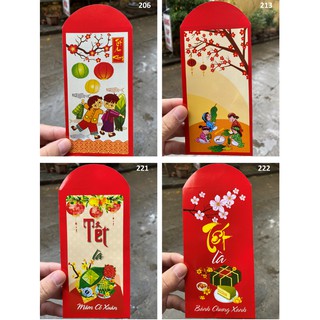 Sỉ 1200 bao lì xì tết  - Cỡ 16 x 8.5cm vừa tờ tiền 500k
