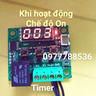 Công tắc timer 12v - điều khiển khay đảo máy ấp trứng - mô tơ tưới cây