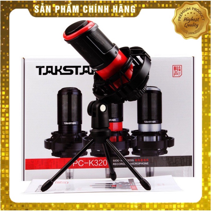 Mic Thu Âm Takstar PC K320 Phiên Bản Mới Chính Hãng Hỗ Trợ Thu Âm Livestream Và Karaoke