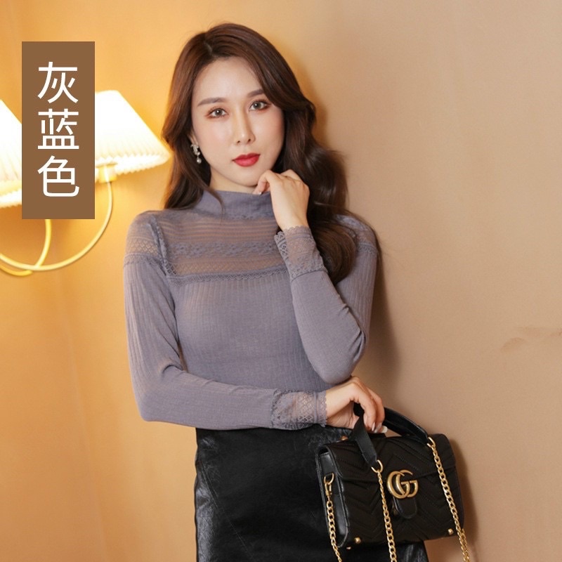 Áo giữ nhiệt nữ cổ cao viền ren hàng cao cấp siêu co giãn, mặc thoải mái-Kho Sỉ Mai Xuân