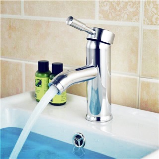 VÒI LAVABO CHẬU RỬA NÓNG - LẠNH 1 CHÂN [HỢP KIM MẠ CROM SÁNG BÓNG]