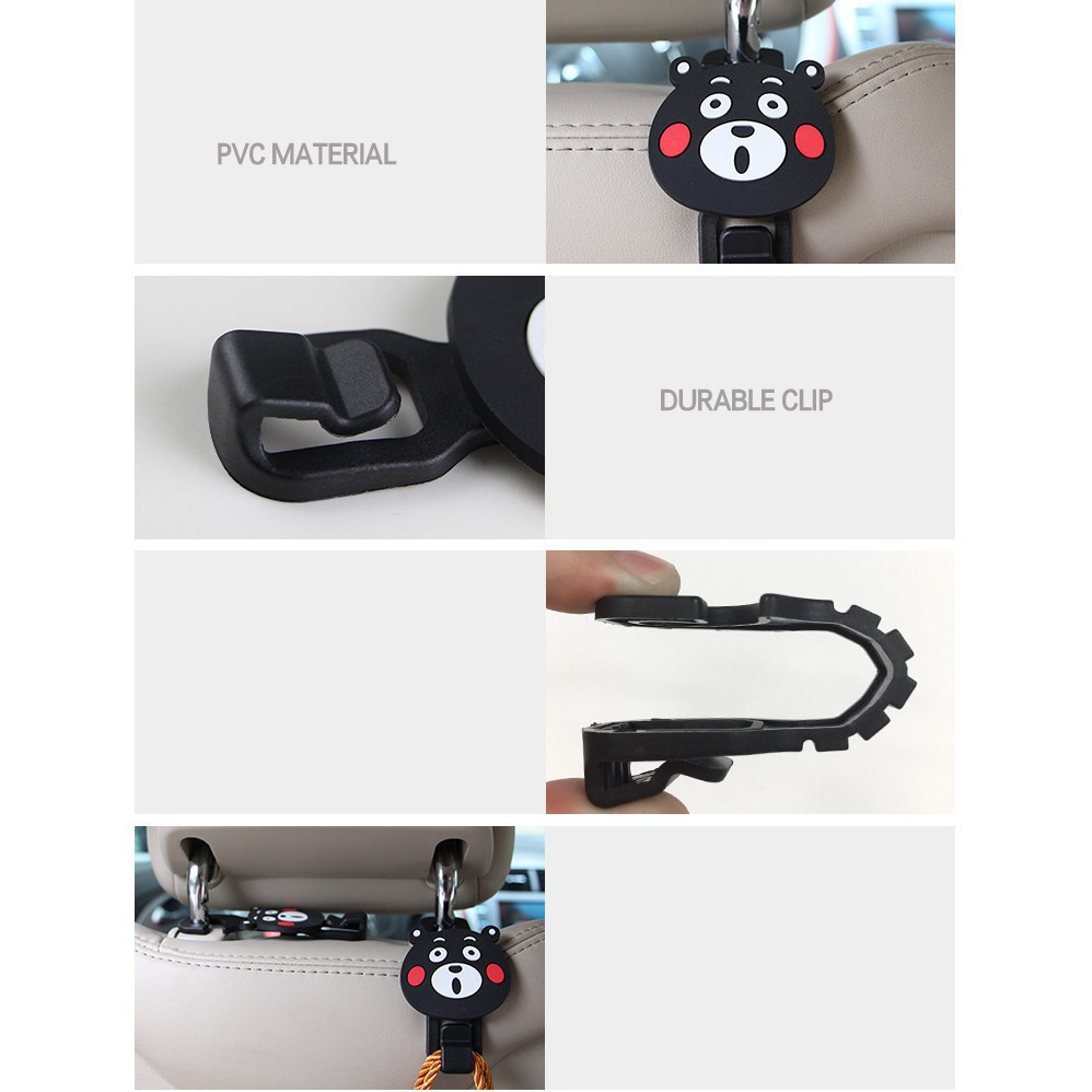 Set 2 móc đeo trên xe ô tô hình dáng hoạt hình ngộ nghĩnh