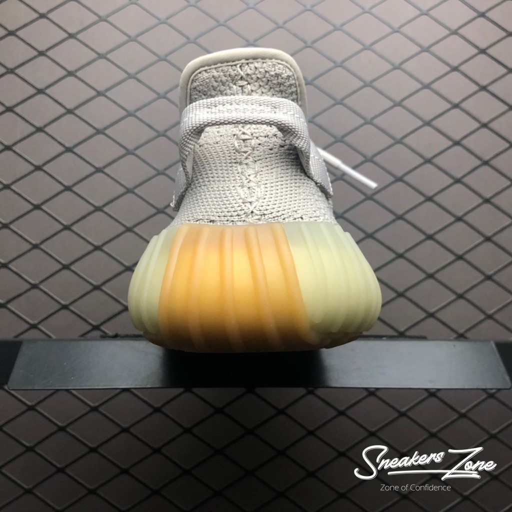 Giày thể thao nam nữ YZ 350 V2 Sesame xám đế nâu