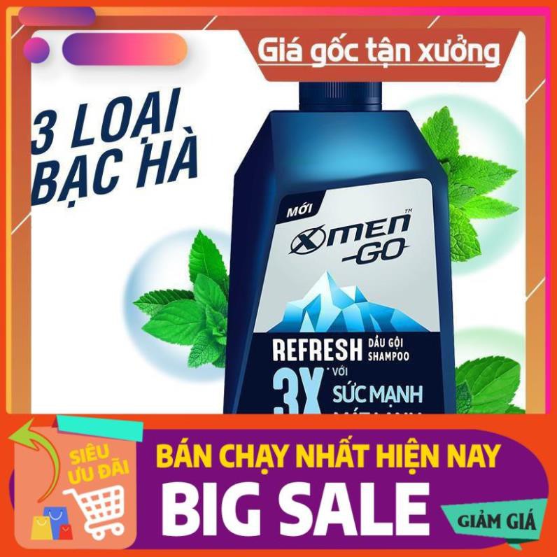 [Click Mua Ngay] Sale sốc 30 gói dầu gội, sữa tắm, sữa rửa mặt xmen go refresh hương bạc hà