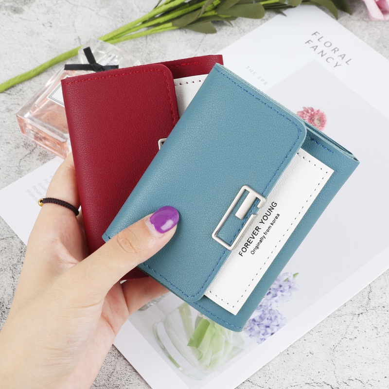 ví nữ mini ,ví nữ da thật kiểu dáng han quốc cao cấp kiểu dáng sang trọng thời trang lucaster LR001 bảo hành 12 tháng