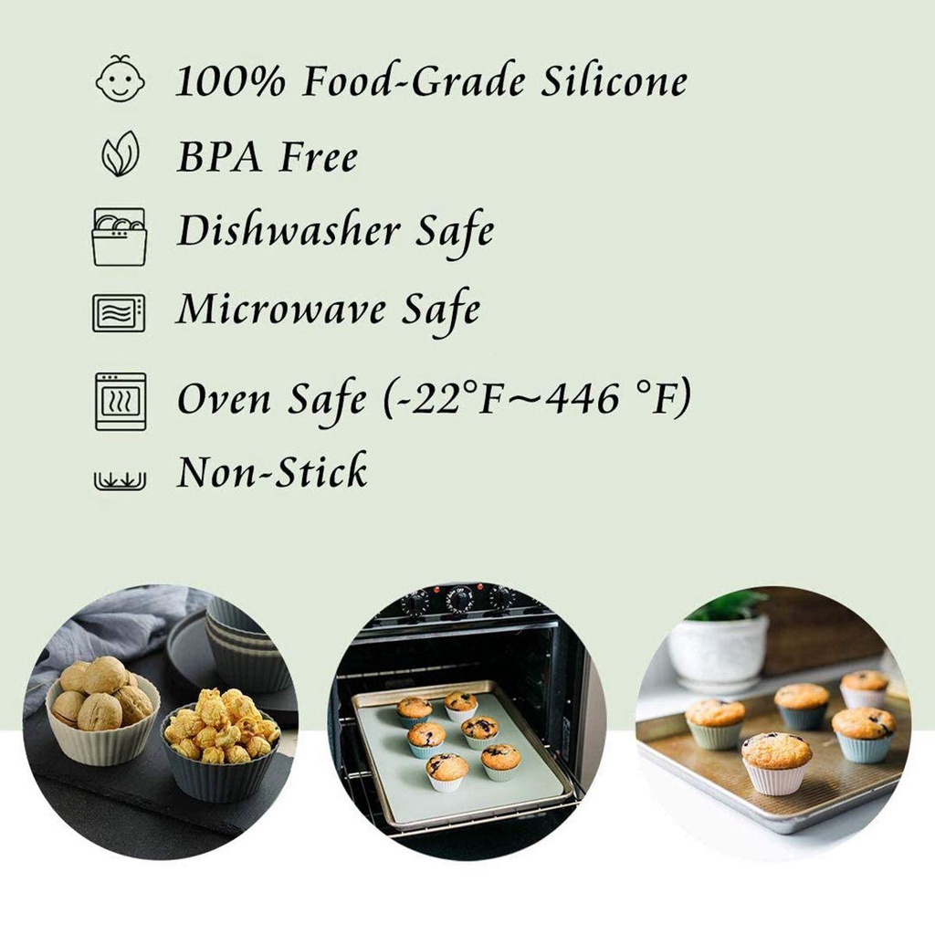 Khuôn Làm Bánh Cupcake Có Thể Tái Sử Dụng