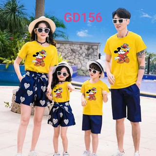 Áo Gia Đình, Đồng Phục Gia Đình, Áo Nhóm IN Hình Mickey IA_GD156 MONKEY