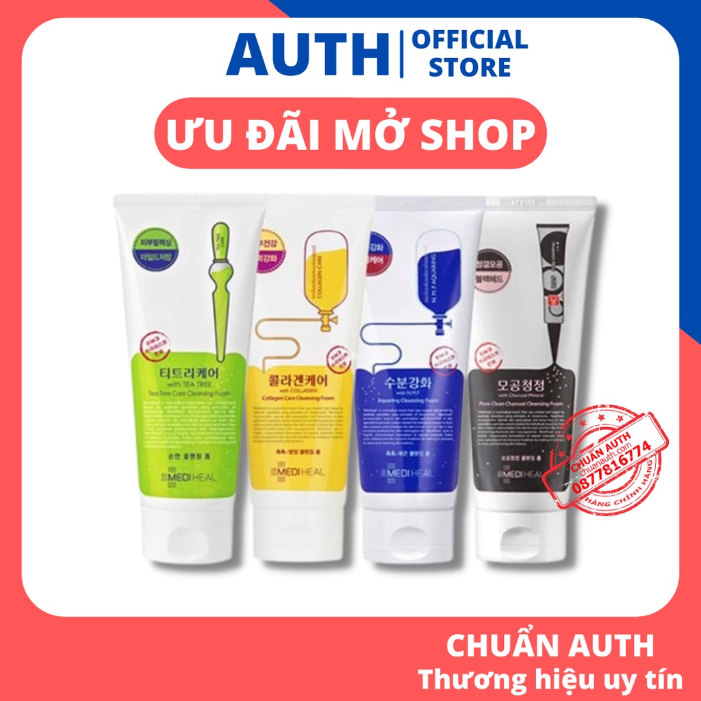 Sữa Rửa Mặt Mediheal Cleansing Foam 170ml Sáng Da Ngừa Mụn Dưỡng Ẩm, Se Khít Lỗ Chân Lông CHUẨN AUTH