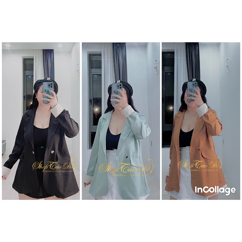 (TÁO ĐỎ BIGSIZE 55-90KG) Áo Blazer Nữ Dài Tay Mẫu Mới Phong Cách Hàn Quốc, Áo Vest Khoác Ngoài ( ảnh thật shop chụp )🥰